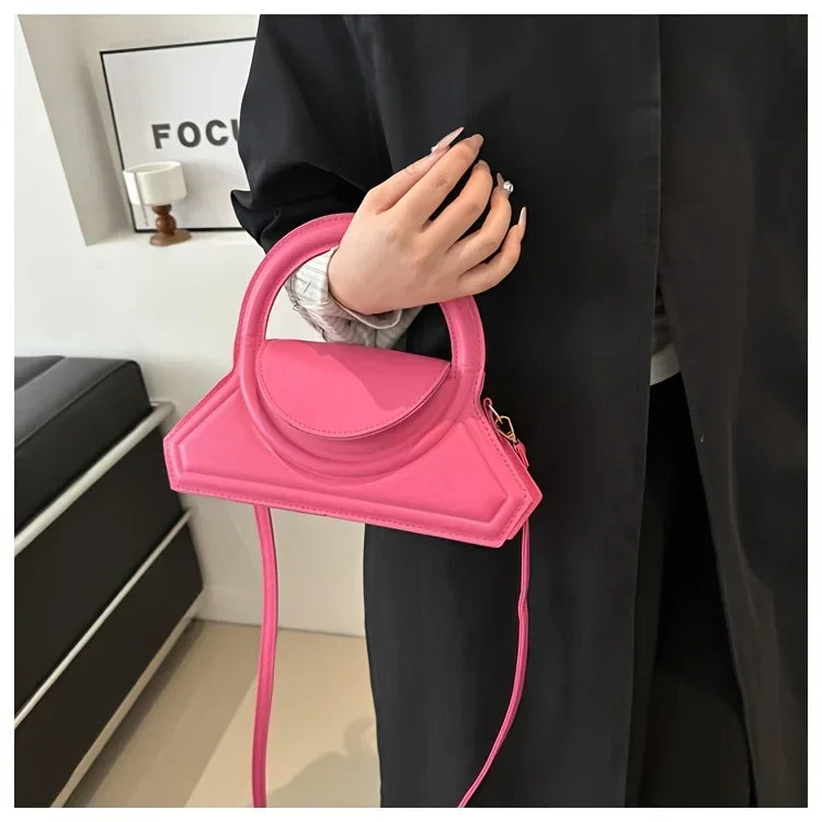 Pu Leather Elegant Tote Versatile Vintage Small Square Bag