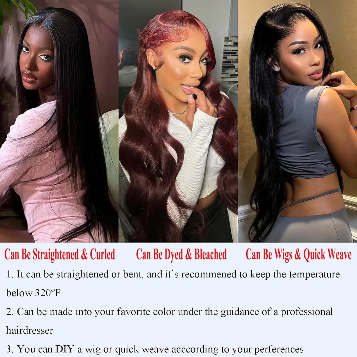 Wave Bundles 100% Human Hair Brazilian Weaving Extensions