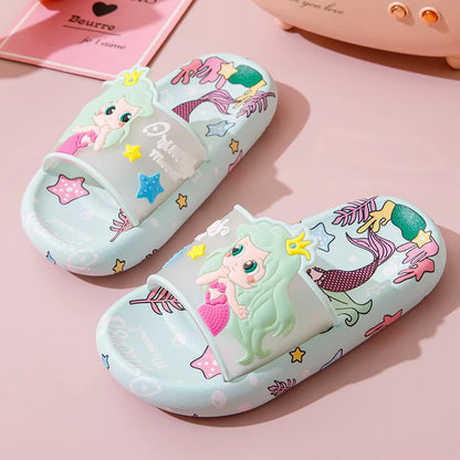 Mermaid Soft Bottom Non-slip Home Indoor Cute Princess Bathroom Slippers