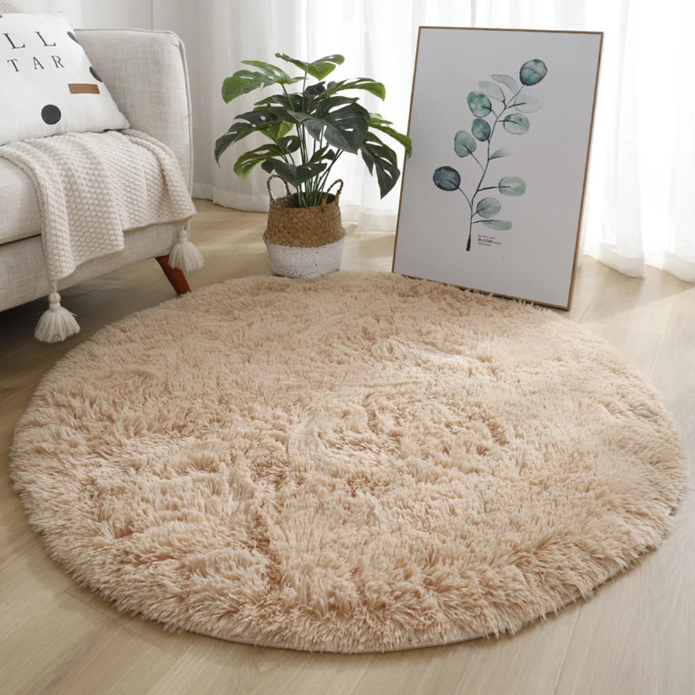 1pc home Rugs Large Shaggy Rug Round Mat