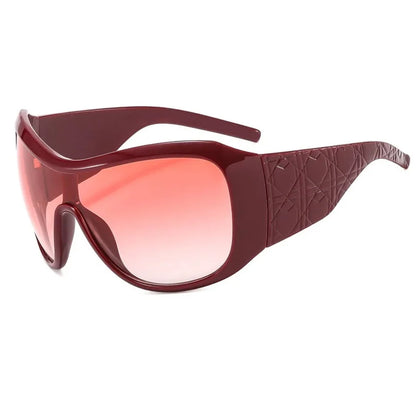 Oversized Y2K square shield sexy Sunglasses