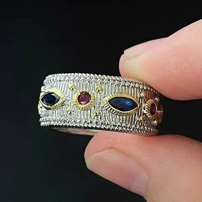 Sam Panda 925 Sterling Silver Simple Vintage Big Ball Ring