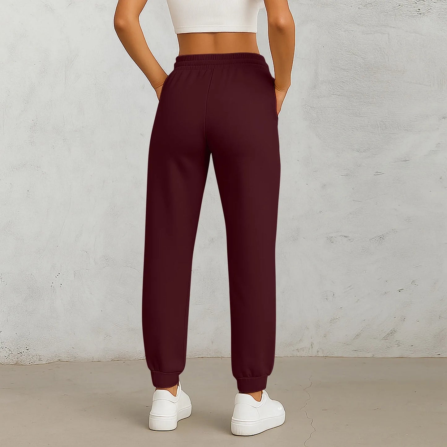 Straight Leg Elastic Waist Pants