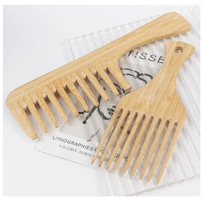 Natural Bamboo Wooden Hair Anti-Static Hair Brush
