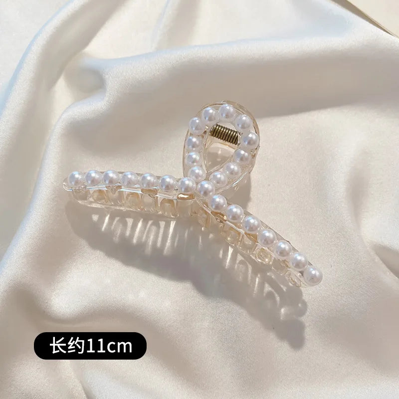 Simulated Pearl Hair Claws Hair Clips