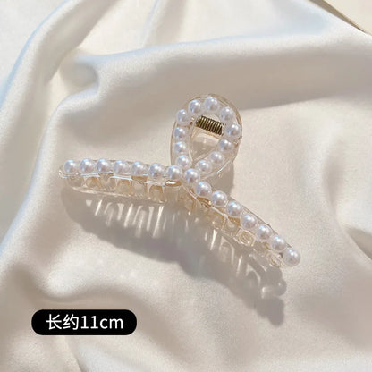 Simulated Pearl Hair Claws Hair Clips