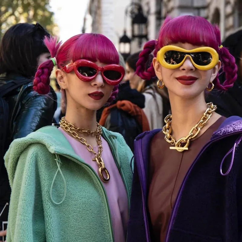 Unique Candy Color Sexy Lip Y2k Punk Hip Hop Sunglasses
