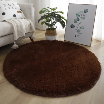 1pc home Rugs Large Shaggy Rug Round Mat