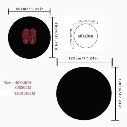 Guitar Bass Pattern Circular Carpet Street Rock Style Carpet