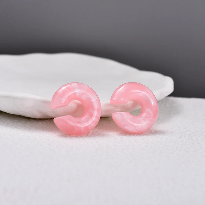 DANA Round Circle Clip Earrings