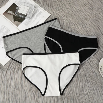 3PCS Cotton High-stretch Underwear Lingerie