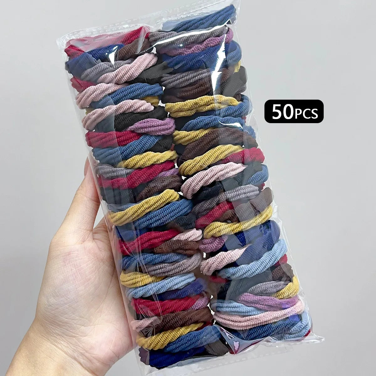 50PCS Colorful Ealstic Nylon Hair Bands