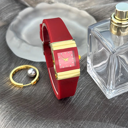 Square Silicone Quartz Small Watch