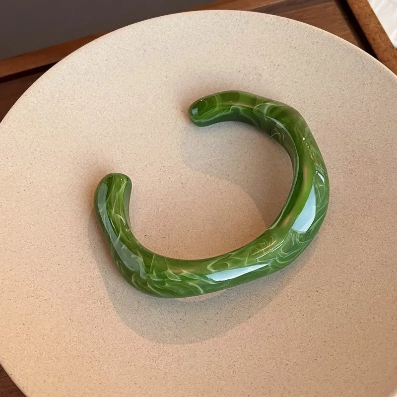 Acrylic Cuff Geometric Open Bracelet