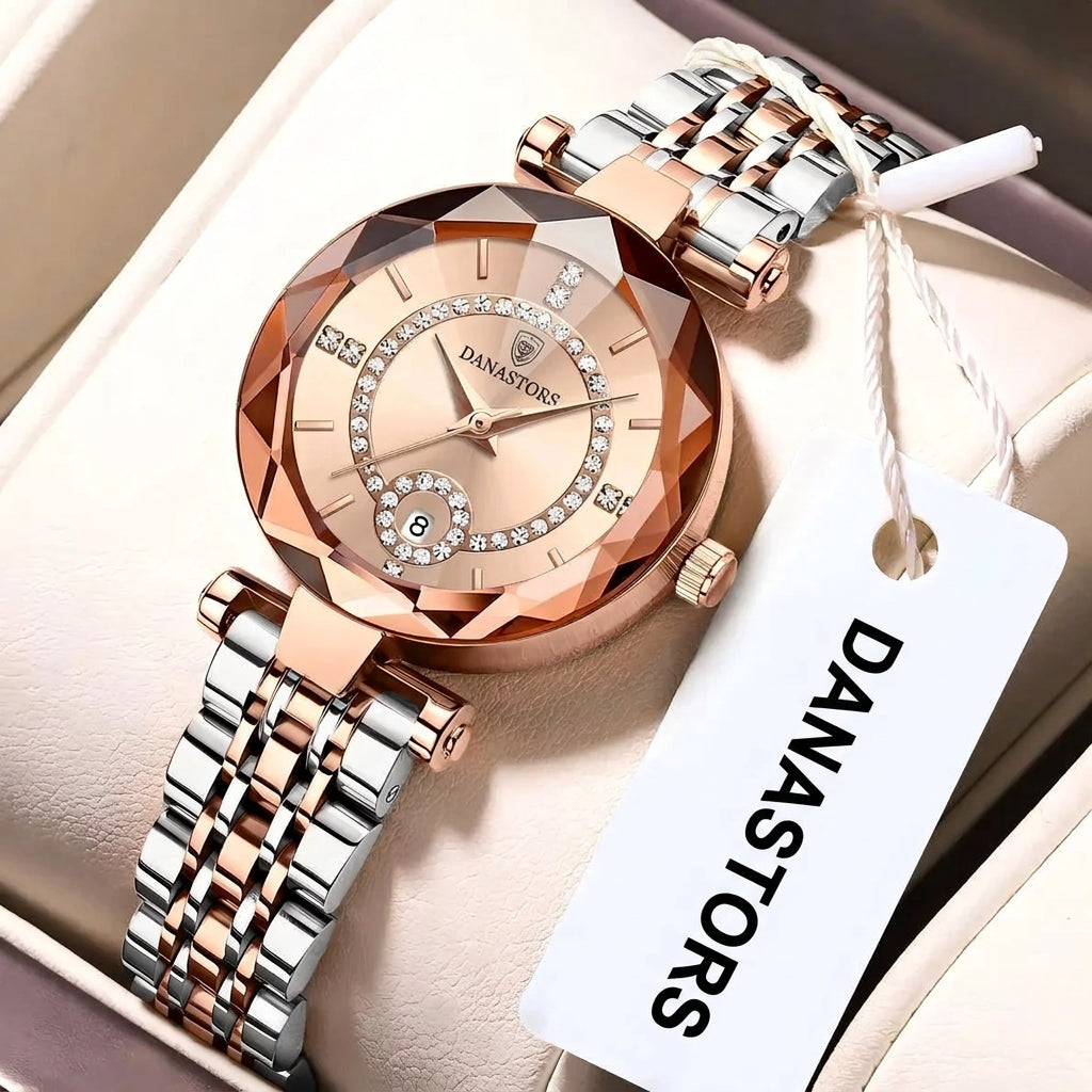 Luxury Waterproof Stainless Steel Date Wristwatch