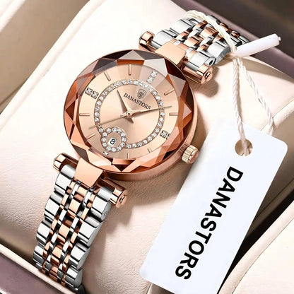 Luxury Waterproof Stainless Steel Date Wristwatch