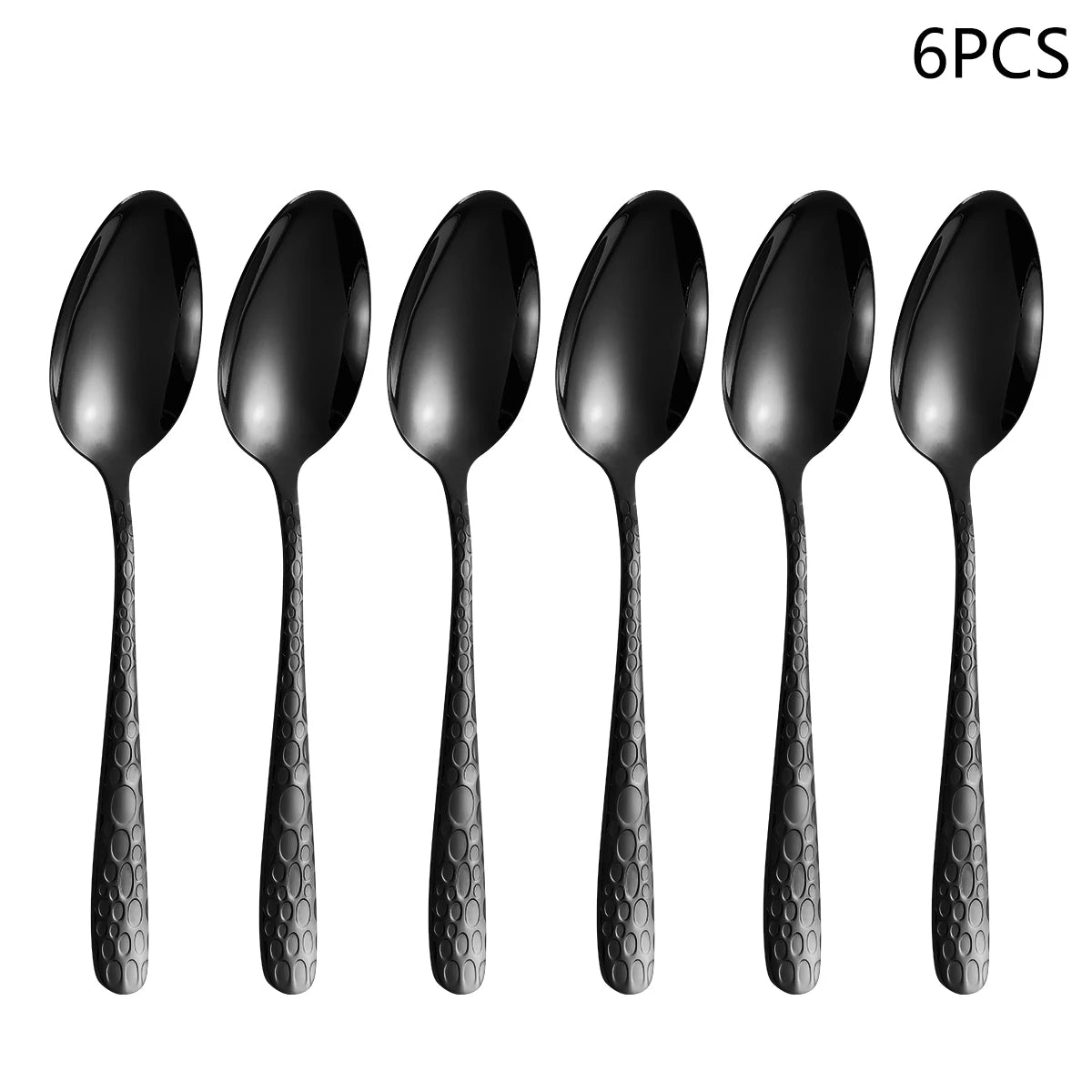 4/6/16/24pcs Black stainless steel cutlery knife