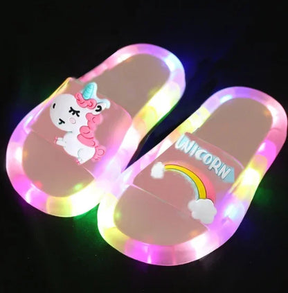 Cartoon Unicorn Animals Prints Toddler Slippers