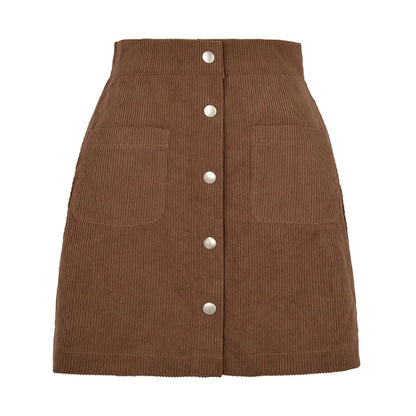 Corduroy Slim Fit Mini Skirt
