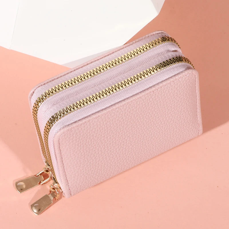 Short Coin Purse With Zipper Wallet