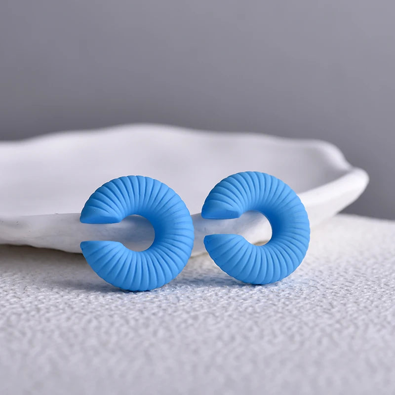 DANA Round Circle Clip Earrings