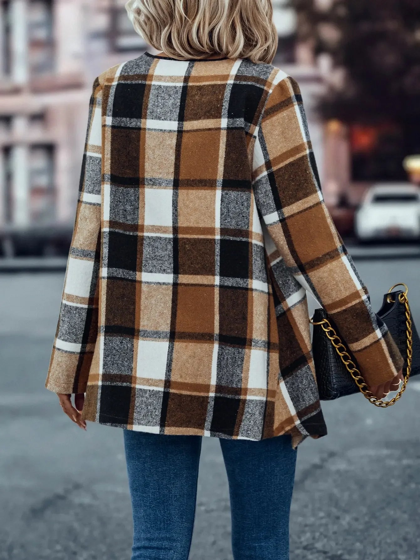 Cross border elegant plaid jackets