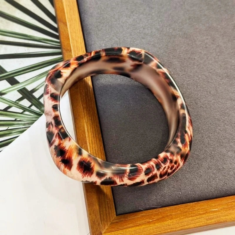 Vintage Exaggerate Leopard Acrylic Bracelets