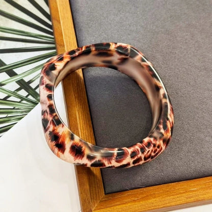 Vintage Exaggerate Leopard Acrylic Bracelets