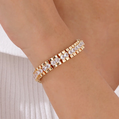 DANA 14K Gold Plated Zirconia Bracelet