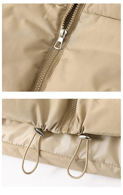 Short Down Sleeveless Vest Stand Collar Zipper Jacket