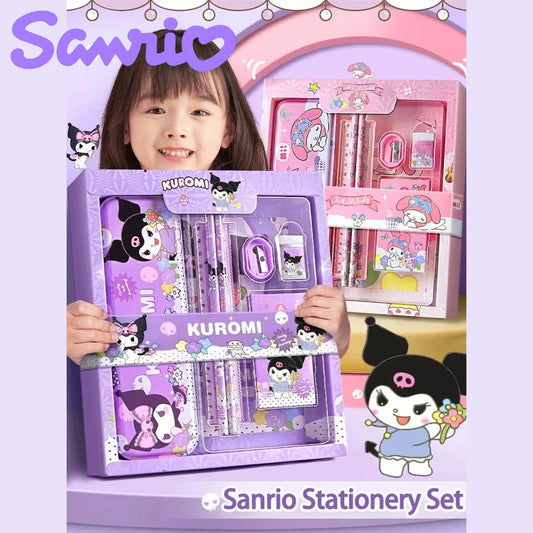 12PCS  Stationery Melody Pencils Erasers Rulers School Set