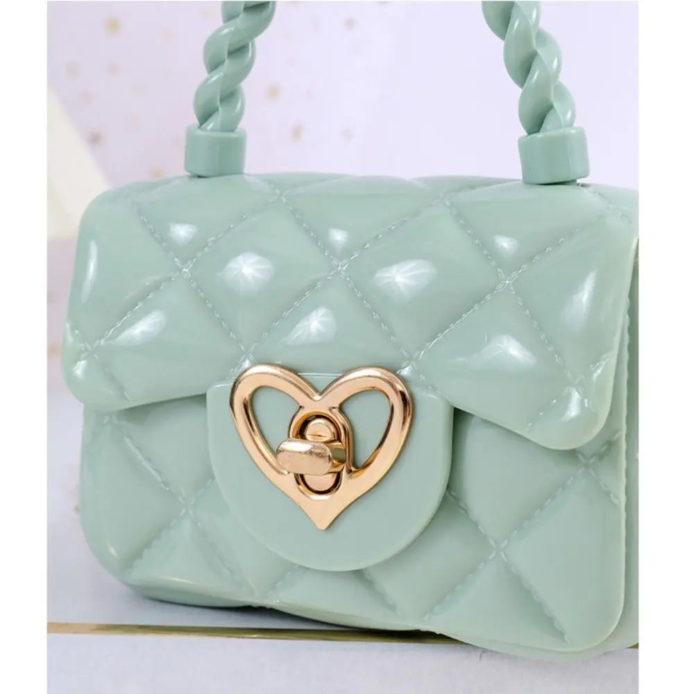 PU Mini Shoulder Bags Heart Coin Wallets Handbags