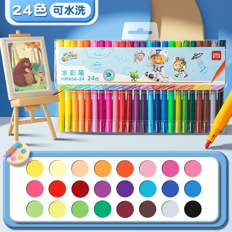 Washable Markers Set for Kids 12/24/36/48 Art Colors Drawing Pen