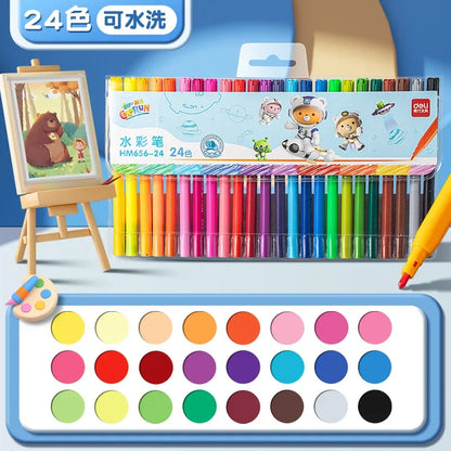 Washable Markers Set for Kids 12/24/36/48 Art Colors Drawing Pen