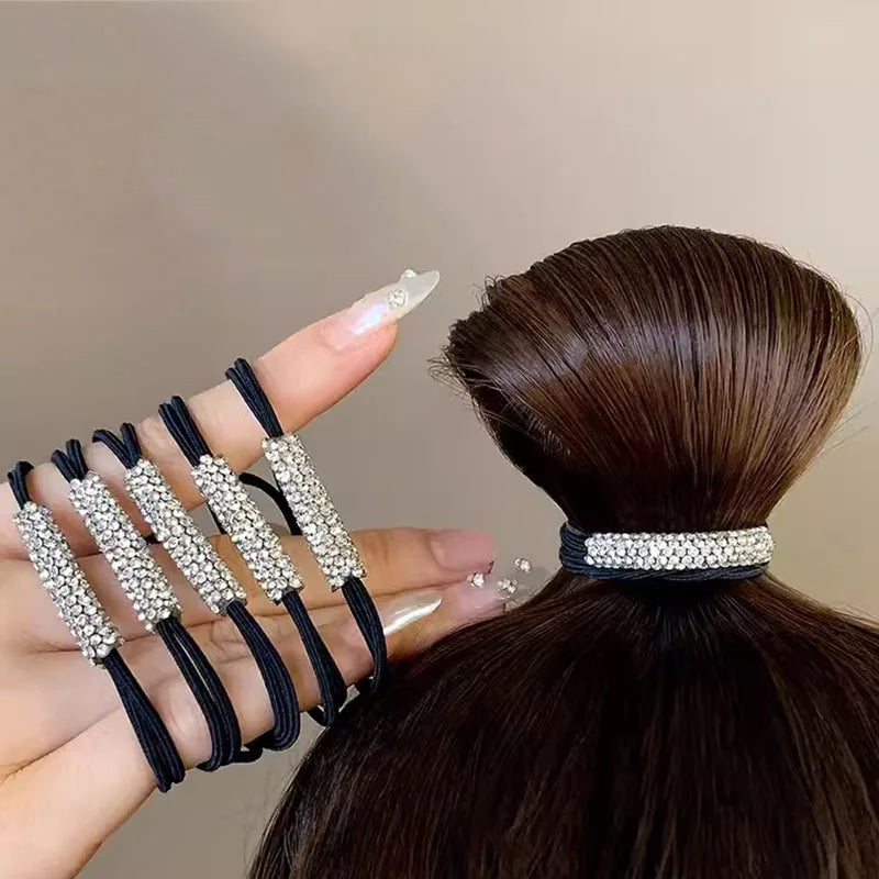 Rhinestone Hair Tie High Elasticity Hair Rope