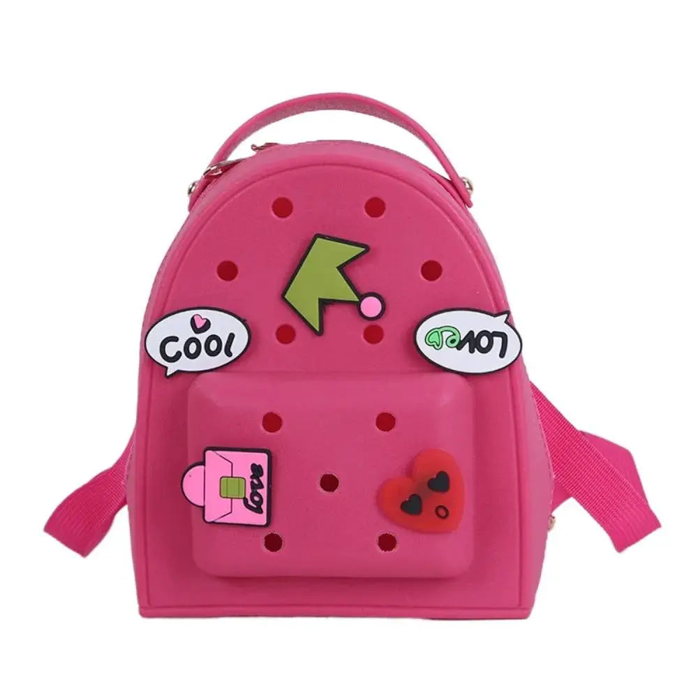 Adjustable Straps Silicone Backpack Waterproof Soft Schoolbags