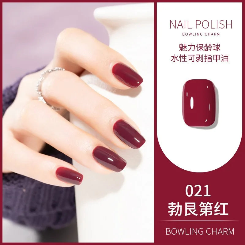 40 Colors Nail Polish Water-based Quick Drying Tearable Nail Art