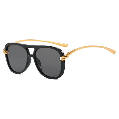 Vintage Knot Leg Oversize Square Cat Eye Sunglasses