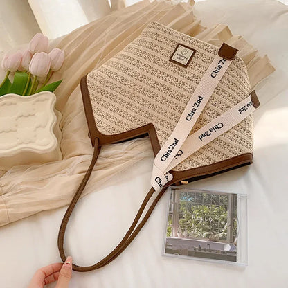 Straw Woven Basket Luxury Bag