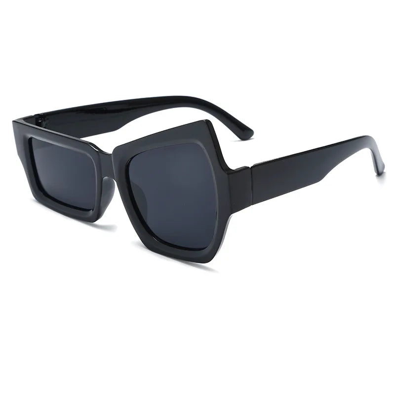 Eyebrow Polygon Vintage Square Sun Glasses