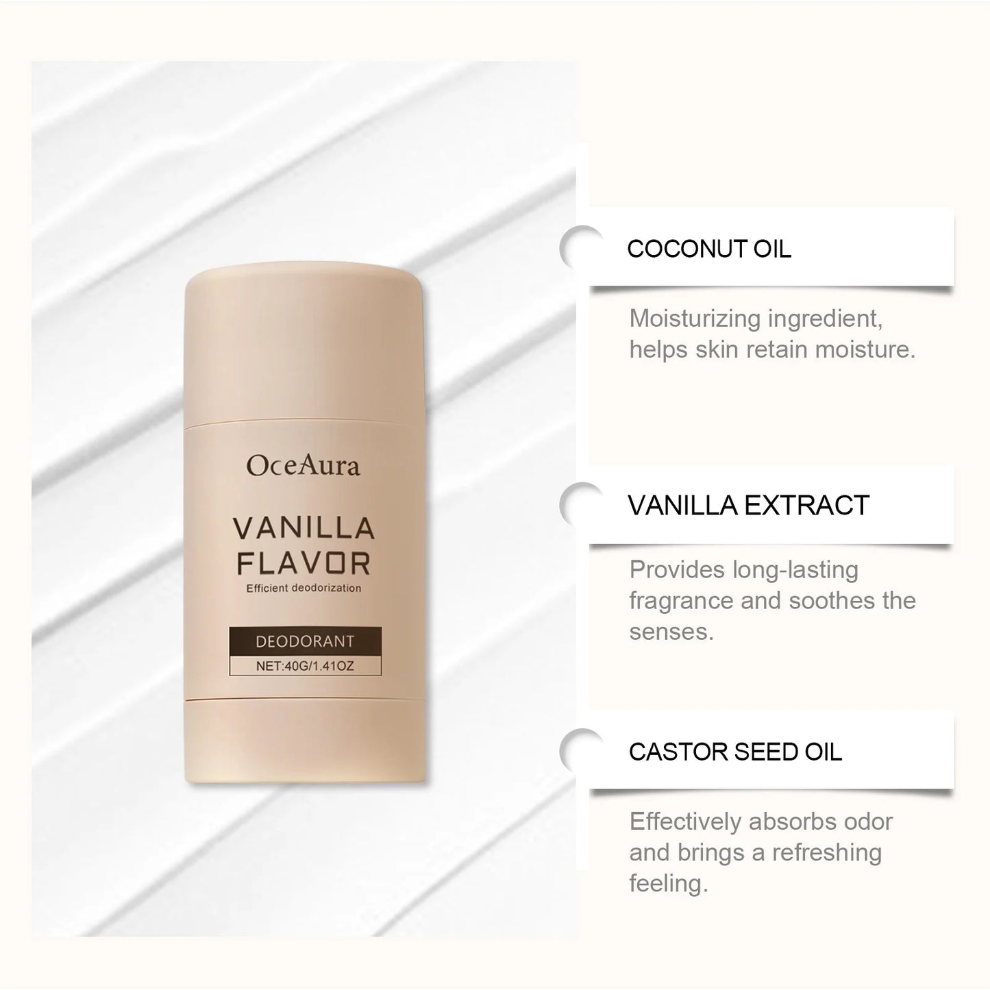 Body Odor Remove Cream Vanilla Scent Deodorant