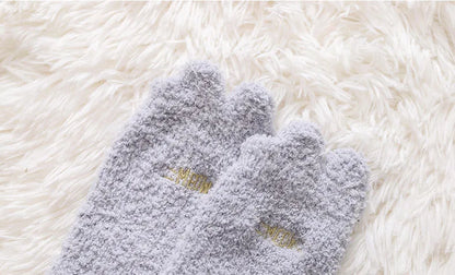 جوارب نوم من الصوف المرجاني برسومات كرتونية على شكل قلب