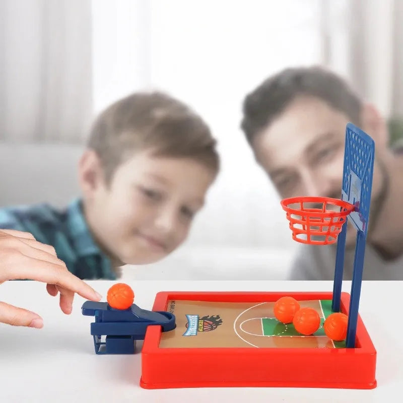 Mini Desktop Board Basketball Hoop Finger Shooting Machine Toys