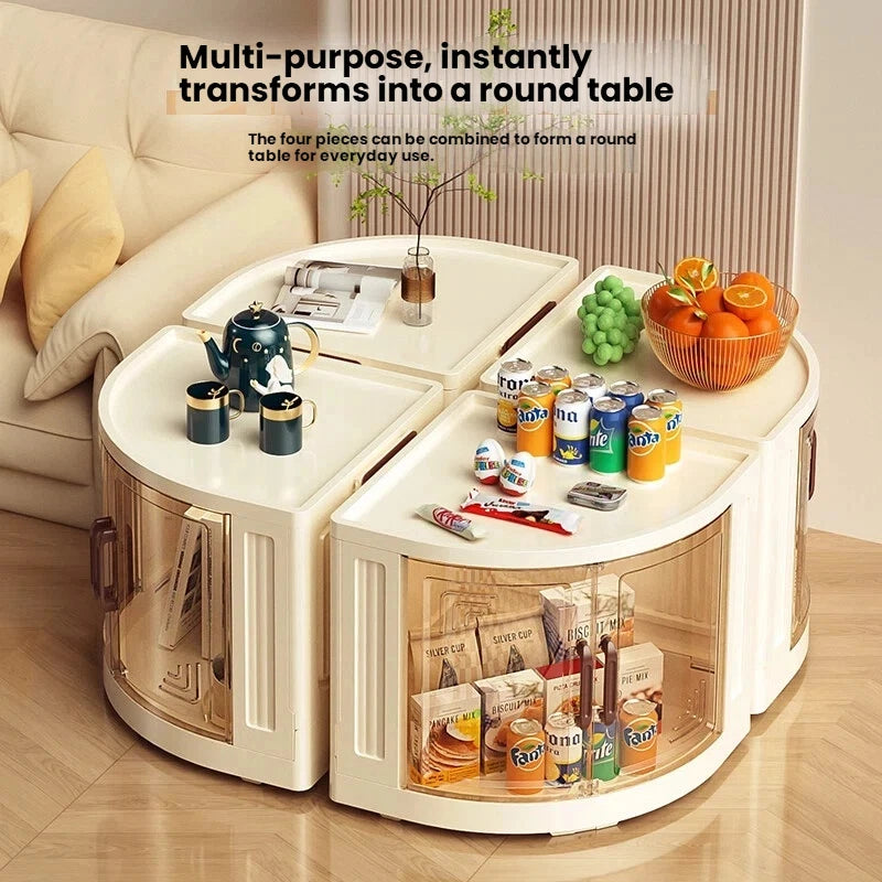 Plastic double-door foldable storage cabinet