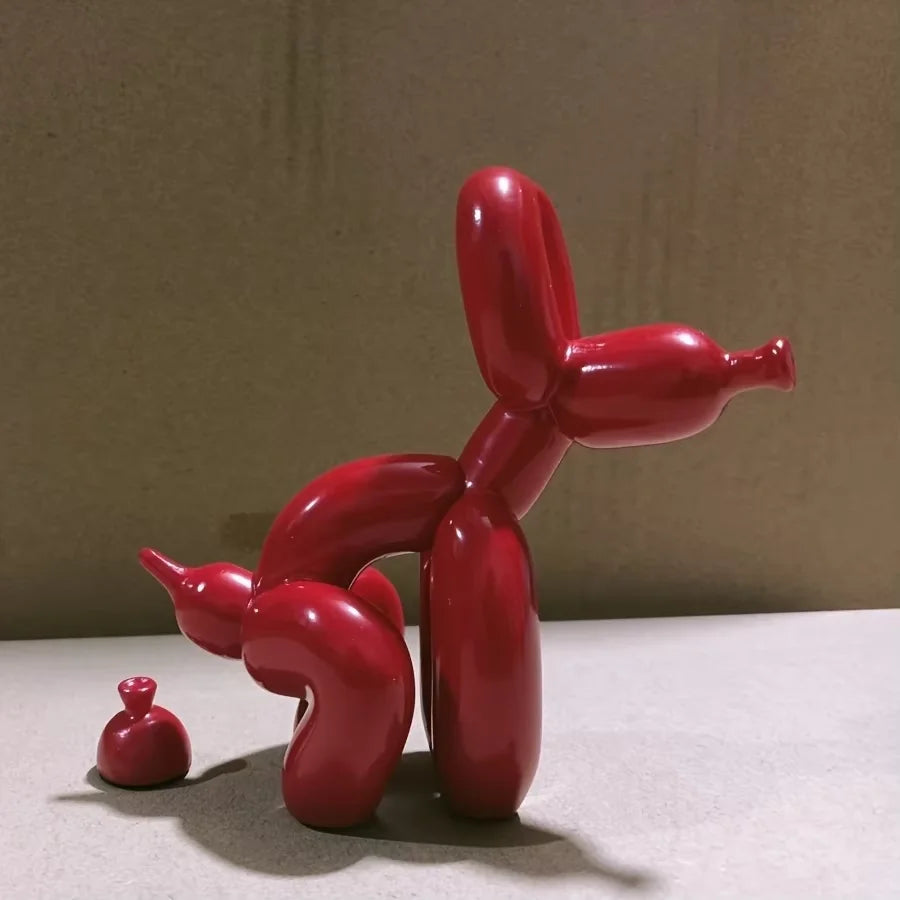 Modern Art Squat Balloon Dog Animal Decorative Statue