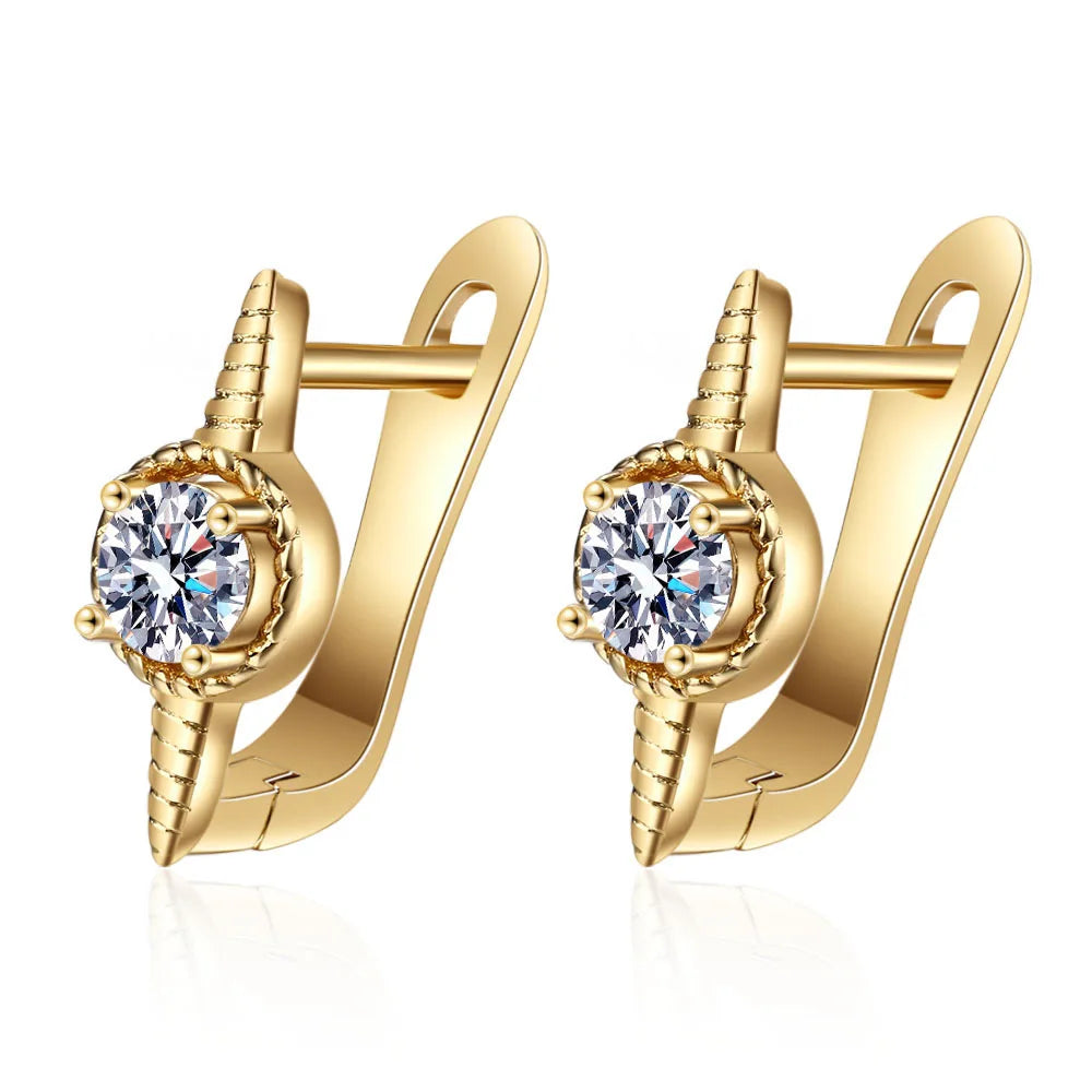 925 Silver Needle Princess Crystal Square Zircon Drop Earrings