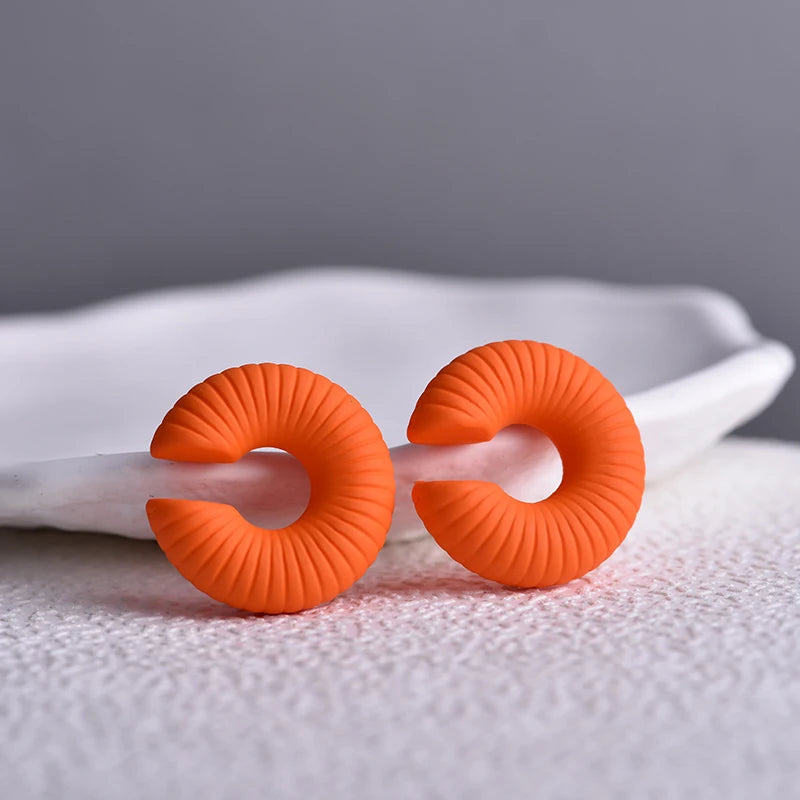 DANA Round Circle Clip Earrings