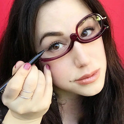 Portable Rotating Magnifying Makeup Reading Glasses