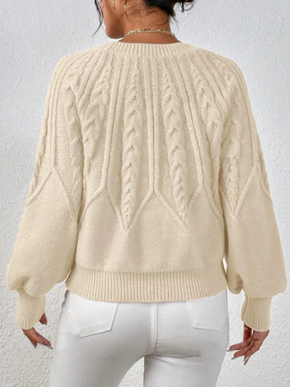 Elegant Casual Knitted Hoodie Thickened Warm Commuting Thread Sweater