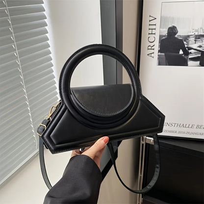 Pu Leather Elegant Tote Versatile Vintage Small Square Bag